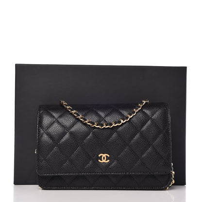Chanel Caviar Quilted Wallet On Chain WOC Black 8 of 8