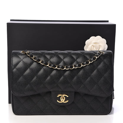 Chanel Caviar Quilted Jumbo Double Flap Black 11 of 11