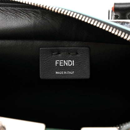Fendi Vitello Dolce Mink Fur Pom Pom Mini 3jours Tote Black Multicolor 6 of 11