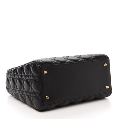 Christian Dior Lambskin Cannage Medium Lady Dior Black 4 of 13