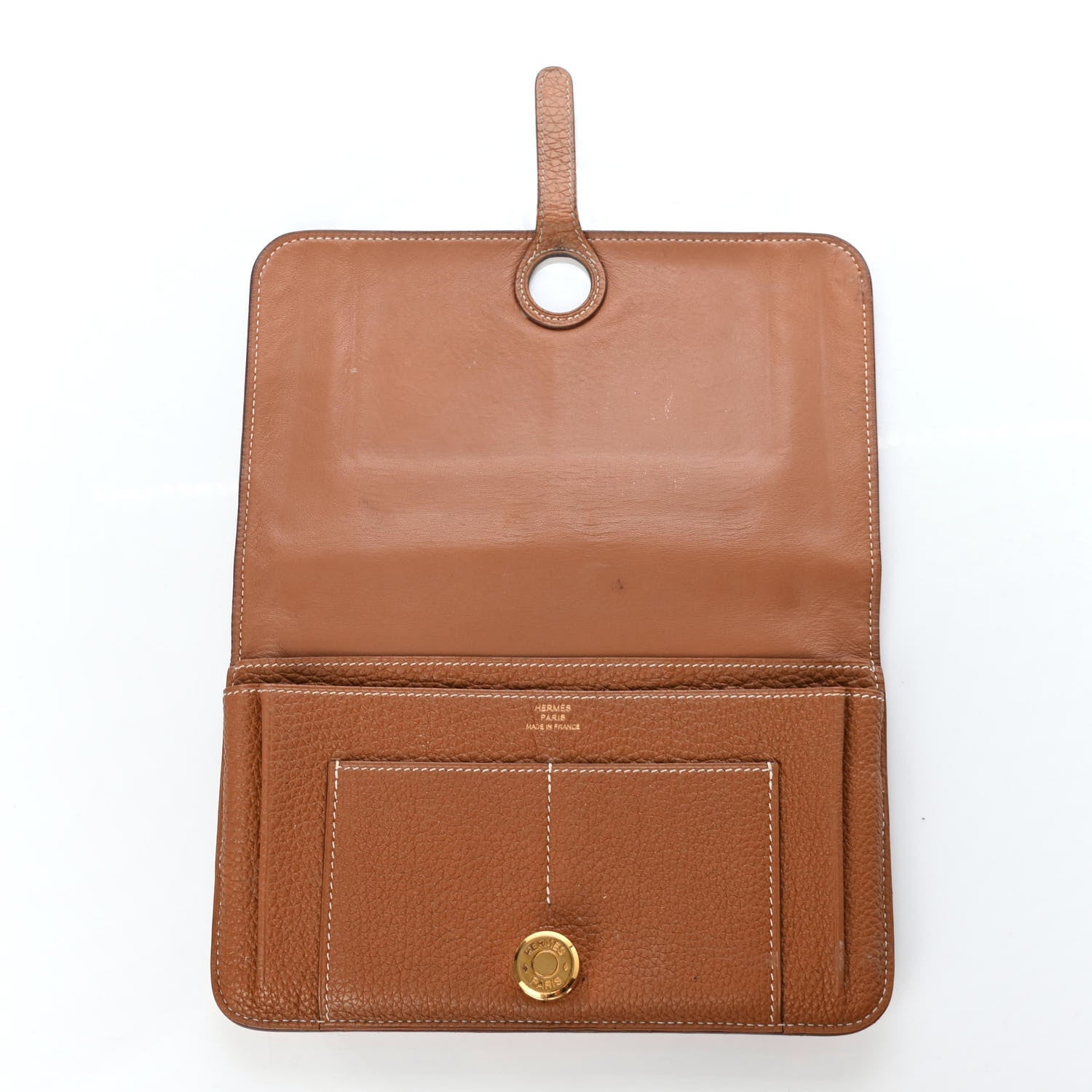 Hermes Togo Dogon Duo Wallet Gold 6 of 10