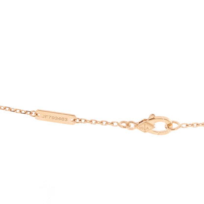 Van Cleef & Arpels 18K Rose Gold Gray Mother of Pearl Vintage Alhambra Pendant Necklace 4 of 6