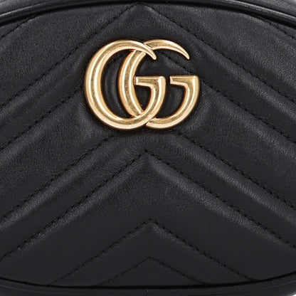 Gucci Calfskin Matelasse GG Marmont Belt Bag 75 30 Black 7 of 9