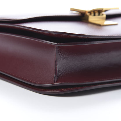Celine Box Calfskin Medium Classic Box Flap Bag Burgundy 9 of 11