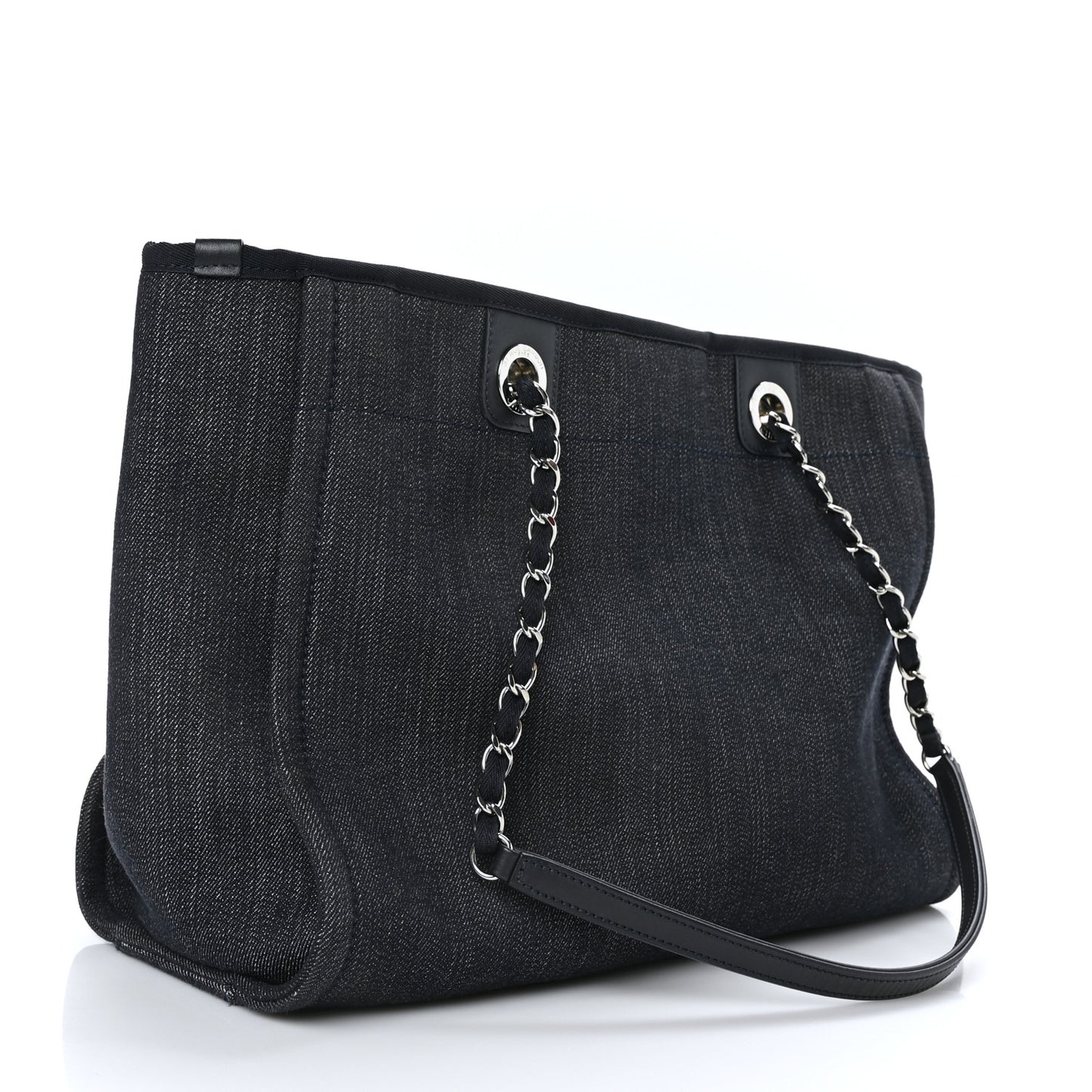 Denim Small Deauville Tote Blue Orange