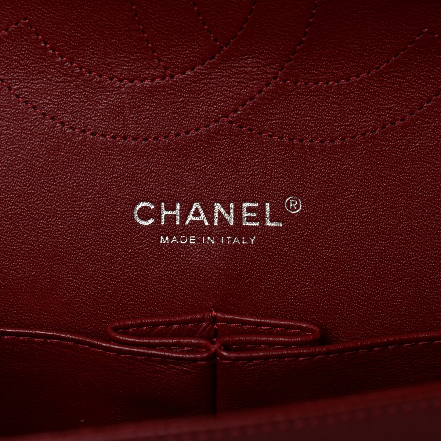 Caviar Quilted Jumbo Double Flap Dark Red