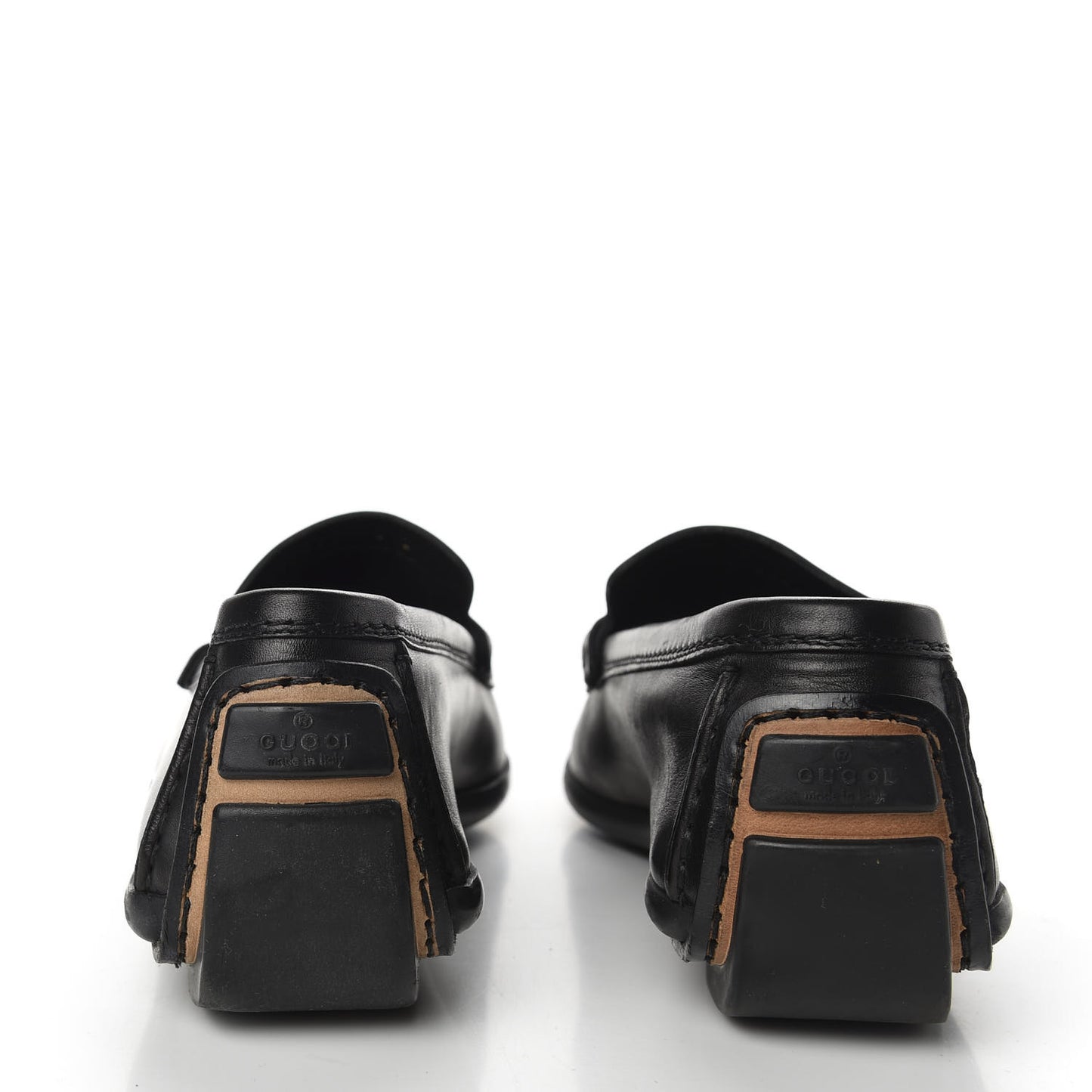Calfskin Mens Horsebit Driver Loafers 8 Black