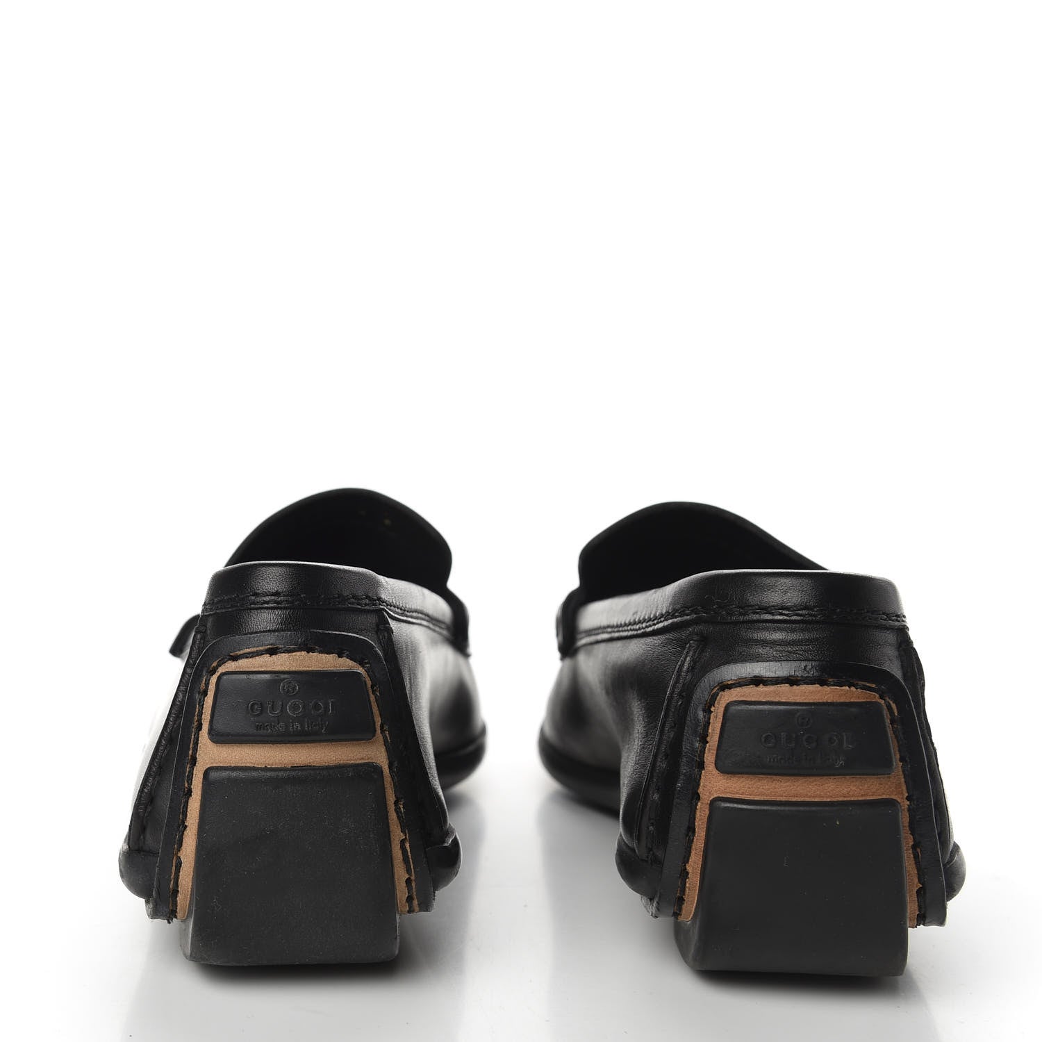 Gucci Calfskin Mens Horsebit Driver Loafers 8 Black 6 of 10