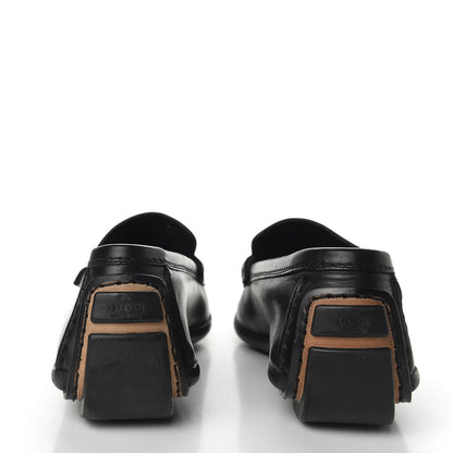 Gucci Calfskin Mens Horsebit Driver Loafers 8 Black 6 of 10