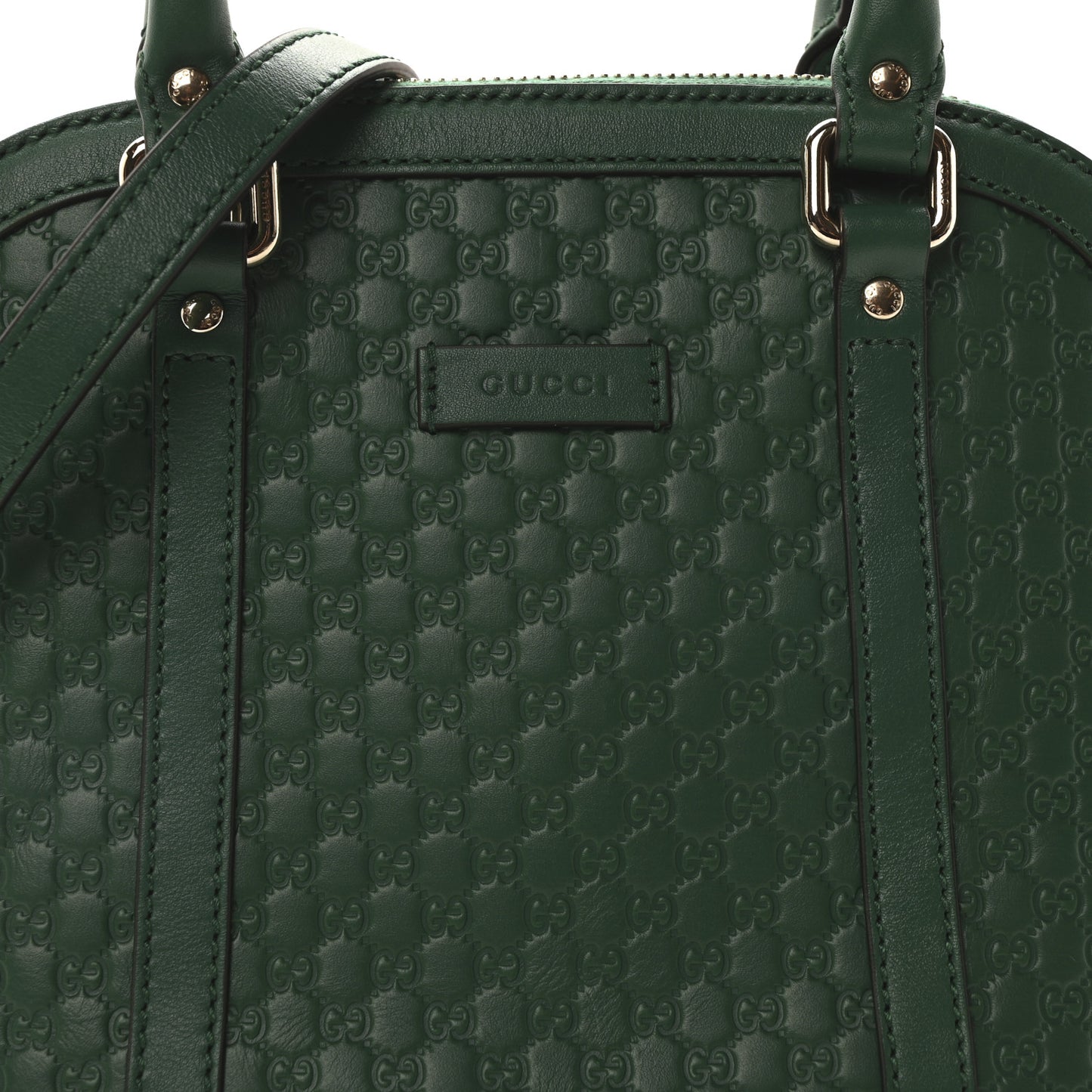 Soft Microguccissima Mini Dome Bag Emerald