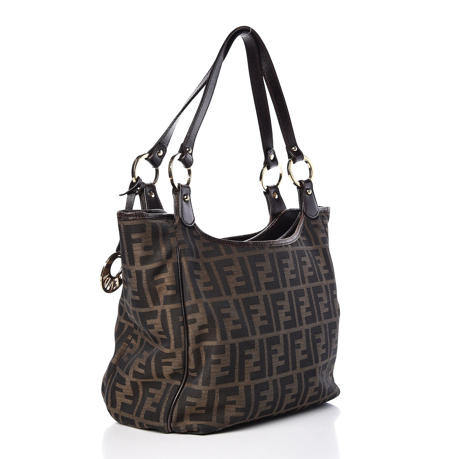 Fendi Zucca Small Chef Shopping Tote Tobacco Moro 3 of 24