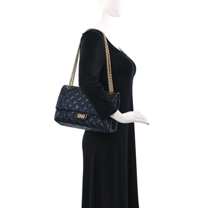 Chanel Caviar Quilted 2.55 Reissue 226 Flap Navy Blue 2 of 9