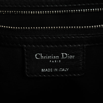 Christian Dior Coated Canvas Cannage Medium Panarea Tote Black 6 of 7