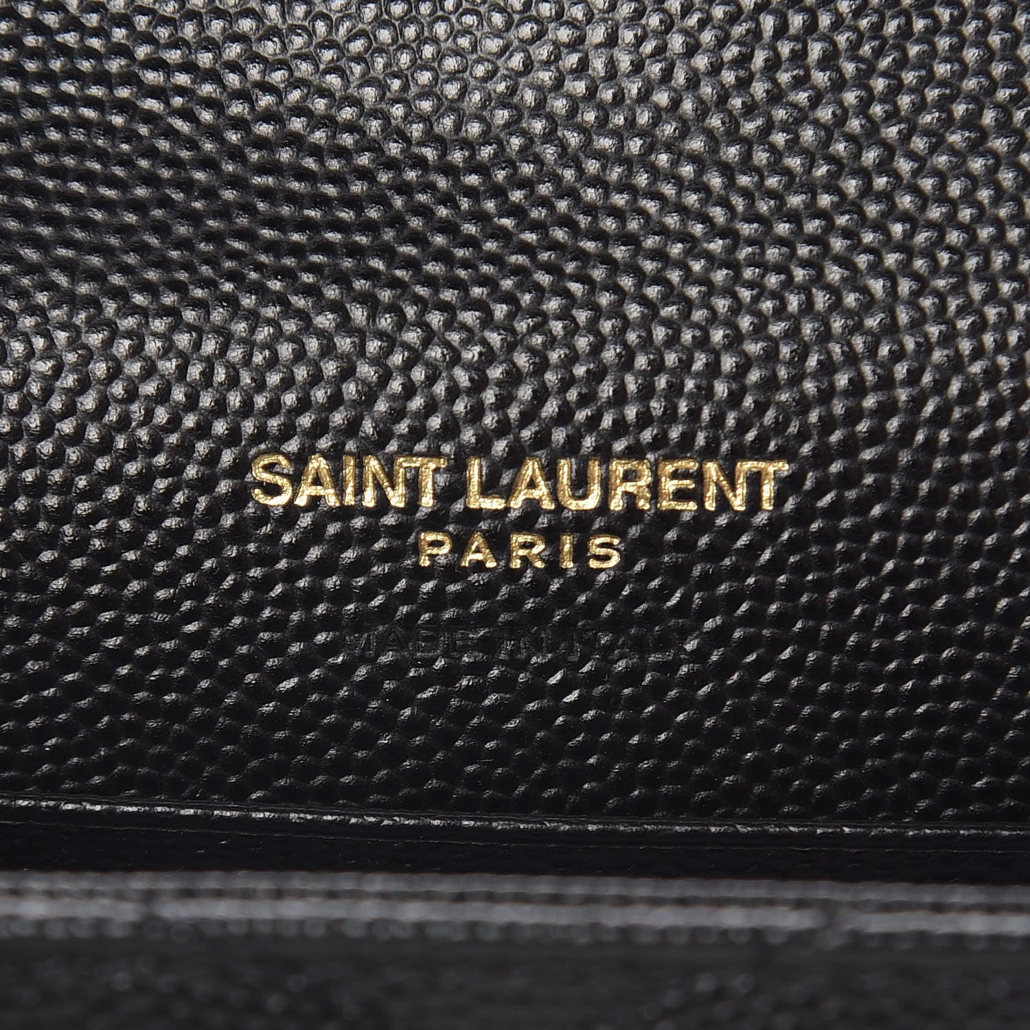 Saint Laurent Grain De Poudre Matelasse Chevron Small Monogram Envelope Wallet Black 6 of 8