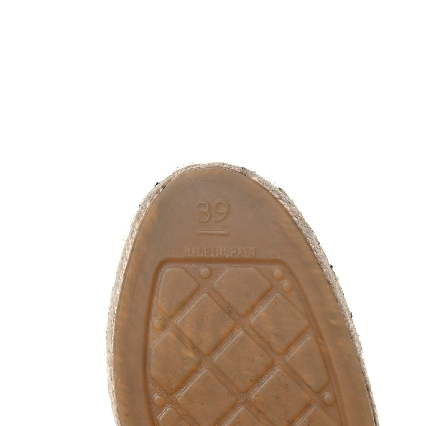 Lambskin Stitched CC Espadrilles 39 White Black