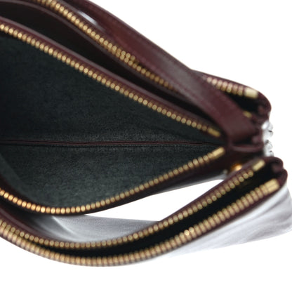Celine Lambskin Small Trio Crossbody Bag Burgundy 5 of 15