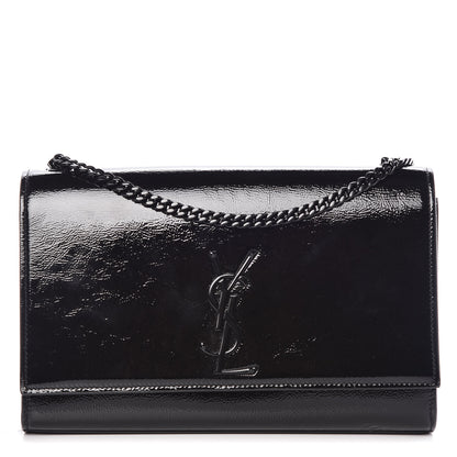 Saint Laurent Textured Patent Medium Classic Monogram Kate Satchel Black 1 of 9