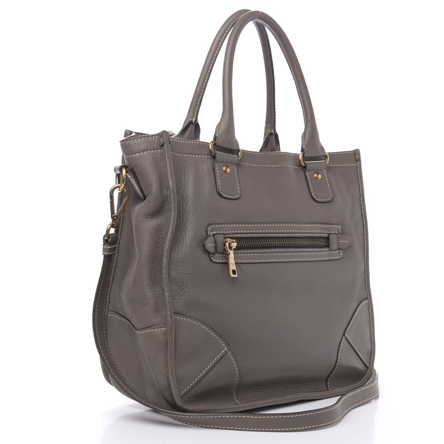 Cervo Deerskin Shoulder Bag Argilla