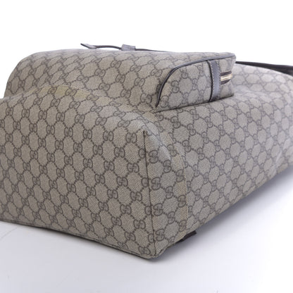 Gucci GG Supreme Monogram Medium Single Buckle Rucksack Backpack Beige Ebony Brown 8 of 9