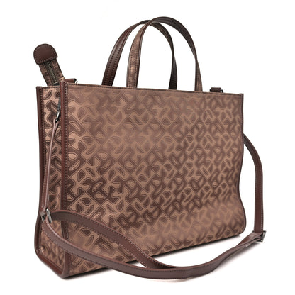 Telfar Monogram Jacquard Medium Shopping Bag Chocolate 3 of 9