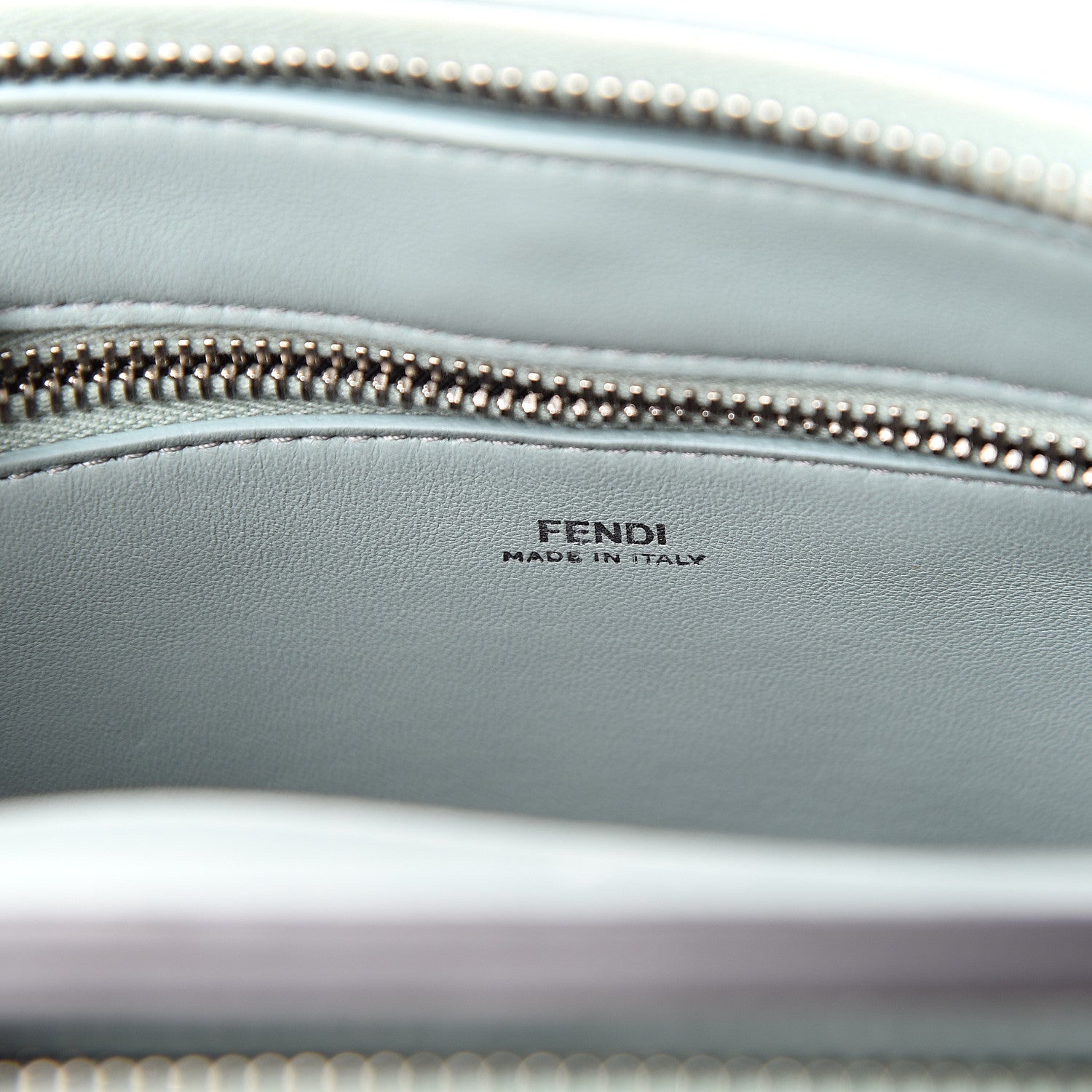 Fendi Shiny Nappa Trapuntata Chain Small DotCom Click Chain Satchel Pale Blue 6 of 11
