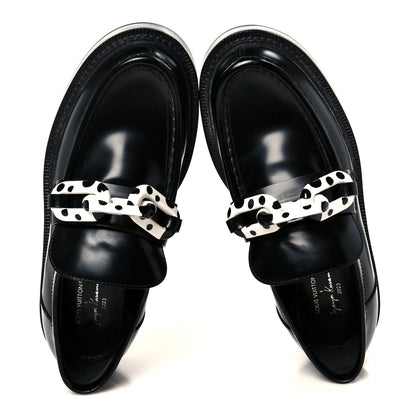 Louis Vuitton x Yayoi Kusama Academy Leather Loafers 38 Black 2 of 10