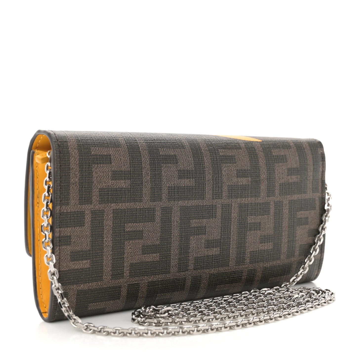 X FRGMT X POKEMON Glazed Fabric FF Pokemon Print Continental Wallet On Chain Tobacco Moro Giallo Tobacco Moro Giallo