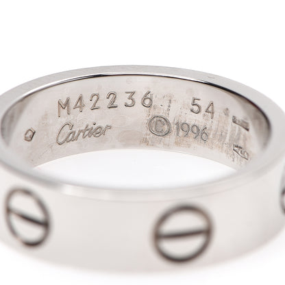 Cartier 18K White Gold 5.5mm LOVE Ring 54 6.75 3 of 5