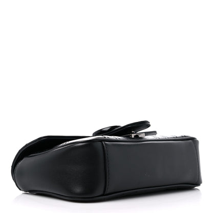 Gucci Calfskin Matelasse Monochrome Mini GG Marmont Shoulder Bag Black 4 of 11