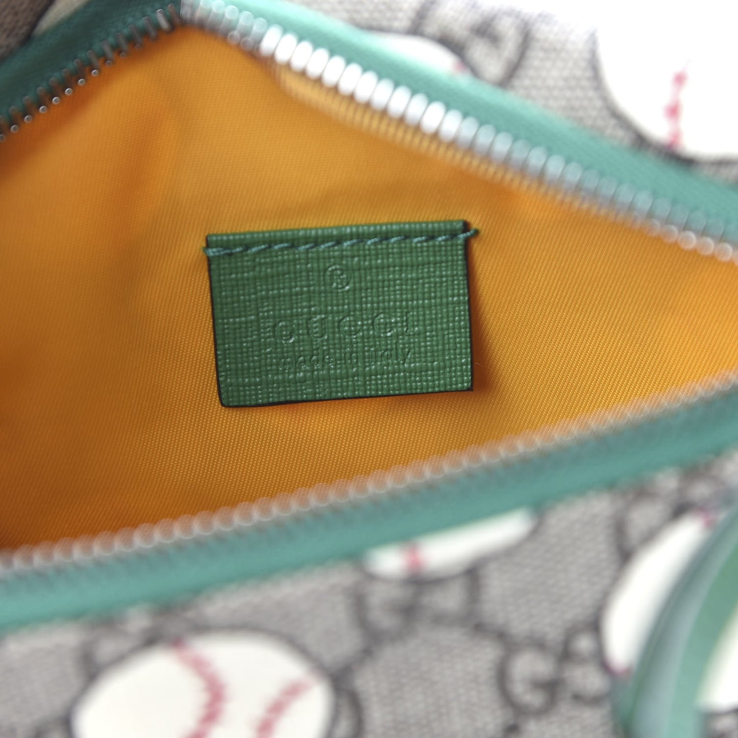 GG Supreme Monogram Baseballs Web Childrens Belt Bag
