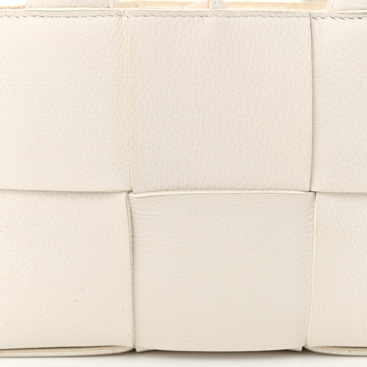 Lambskin Maxi Intreccio Candy Arco Tote White