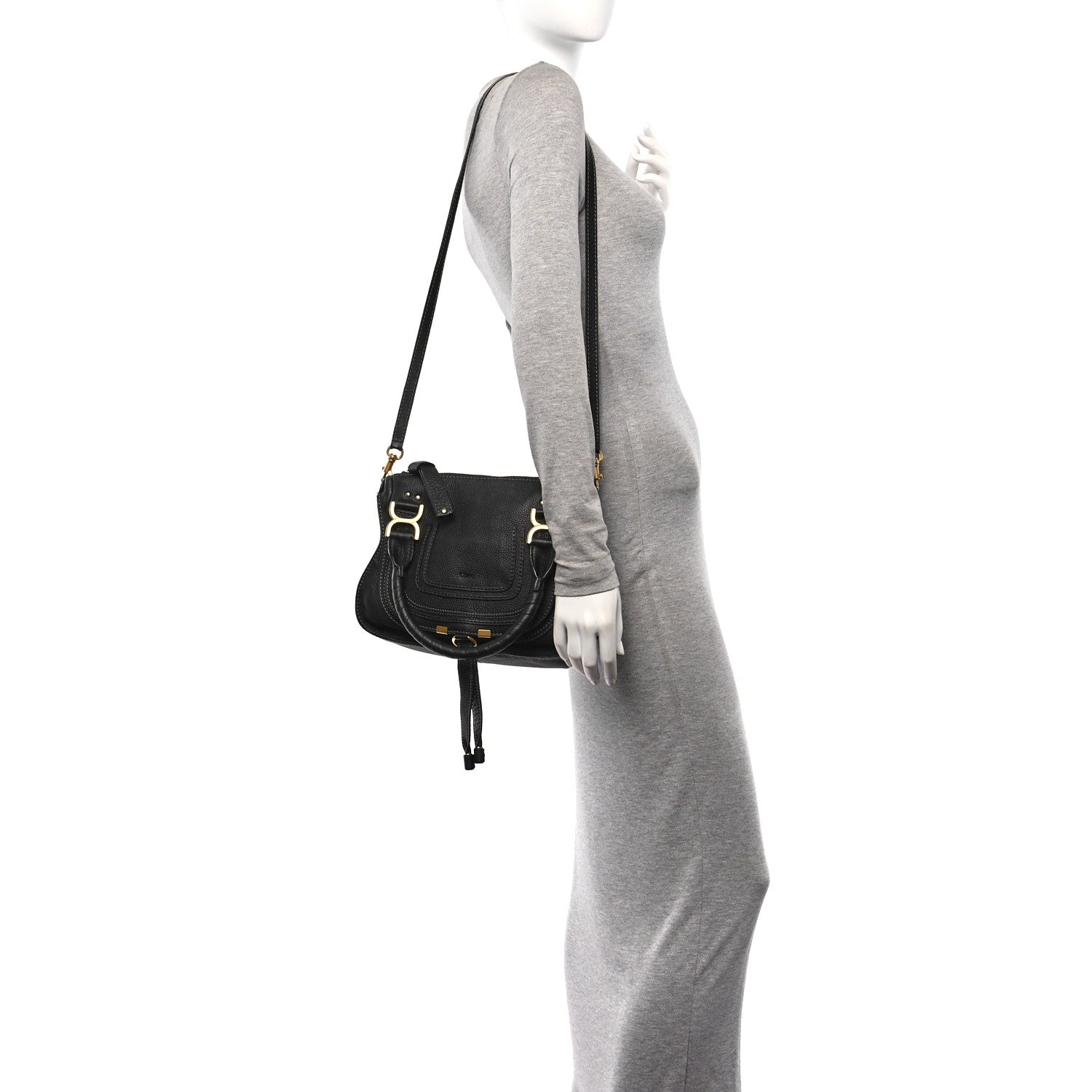 Chloe Calfskin Small Marcie Satchel Black 2 of 9