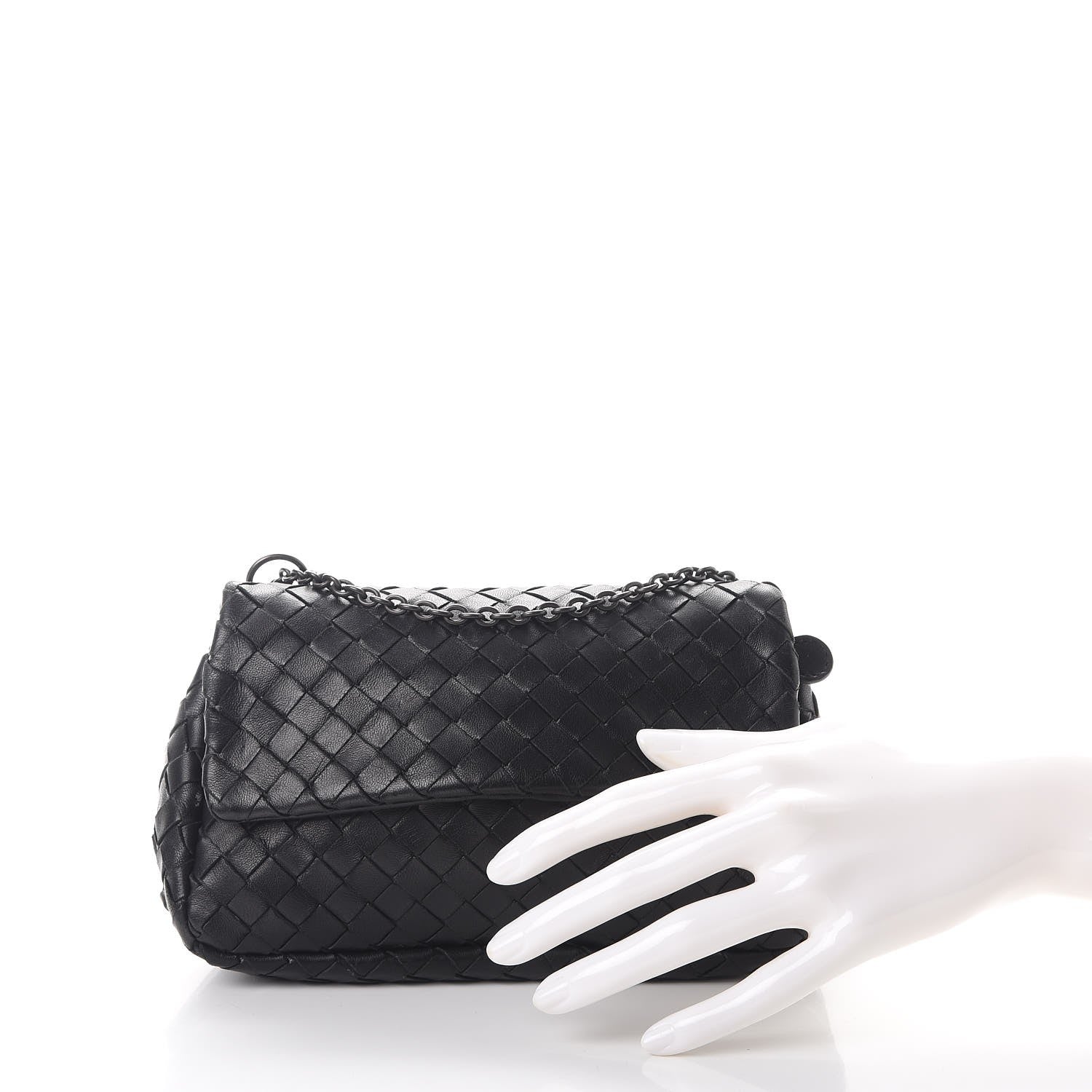 Bottega Veneta Nappa Intrecciato Mini Chain Messenger Black 3 of 11