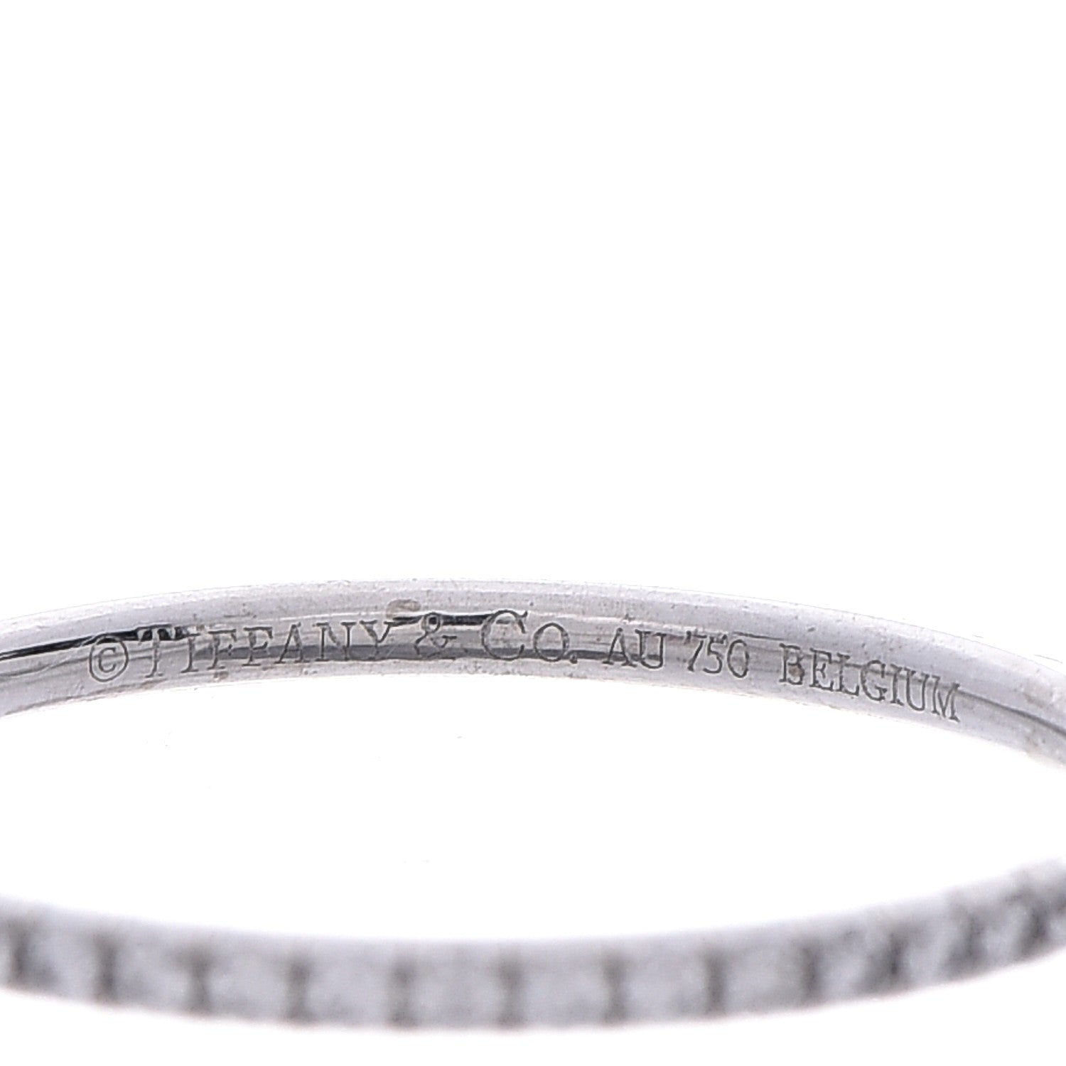 Tiffany 18K White Gold Diamond Metro Ring 7.5 4 of 5