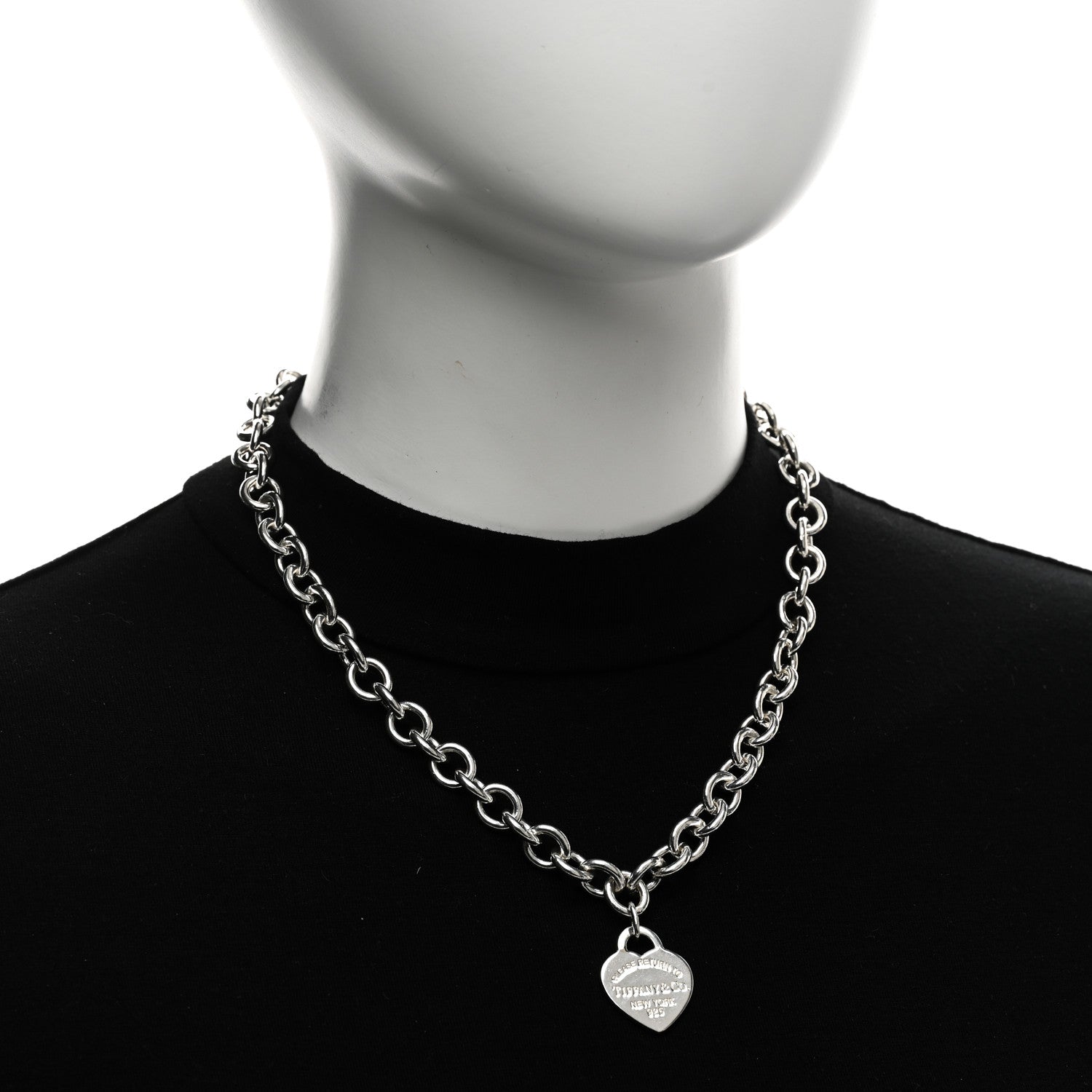 Tiffany Sterling Silver Return to Tiffany Heart Tag Pendant Necklace 2 of 5