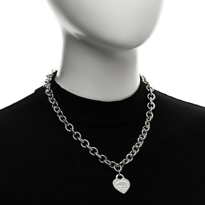Tiffany Sterling Silver Return to Tiffany Heart Tag Pendant Necklace 2 of 5