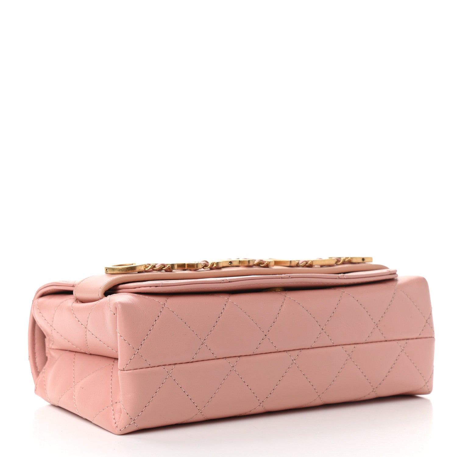 Chanel Calfskin Quilted Small Enchained Flap Light Pink 4 of 11