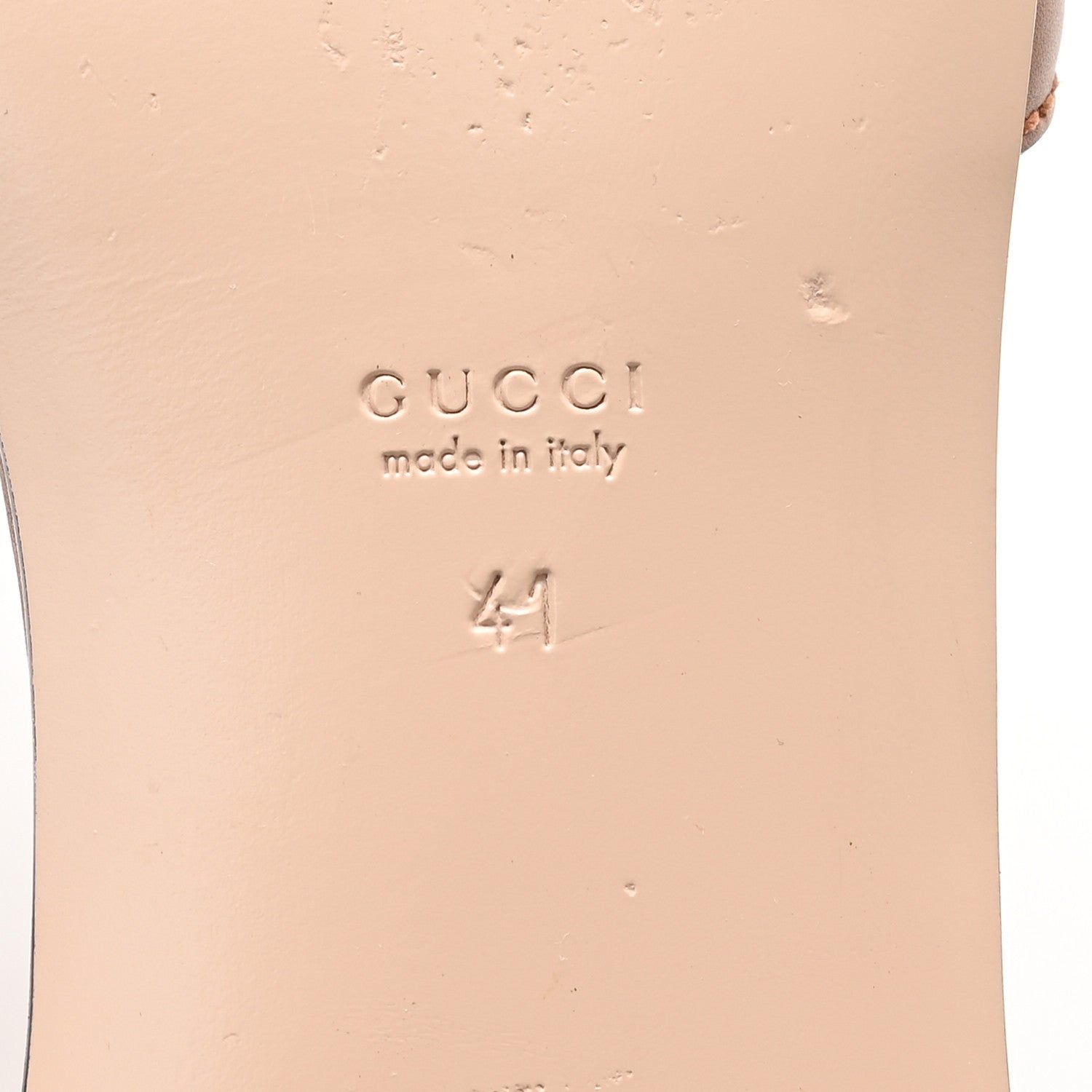 Gucci Cosmos Softy Calfskin Interlocking G Cut Out Slide Sandals 41 Cuir 7 of 10
