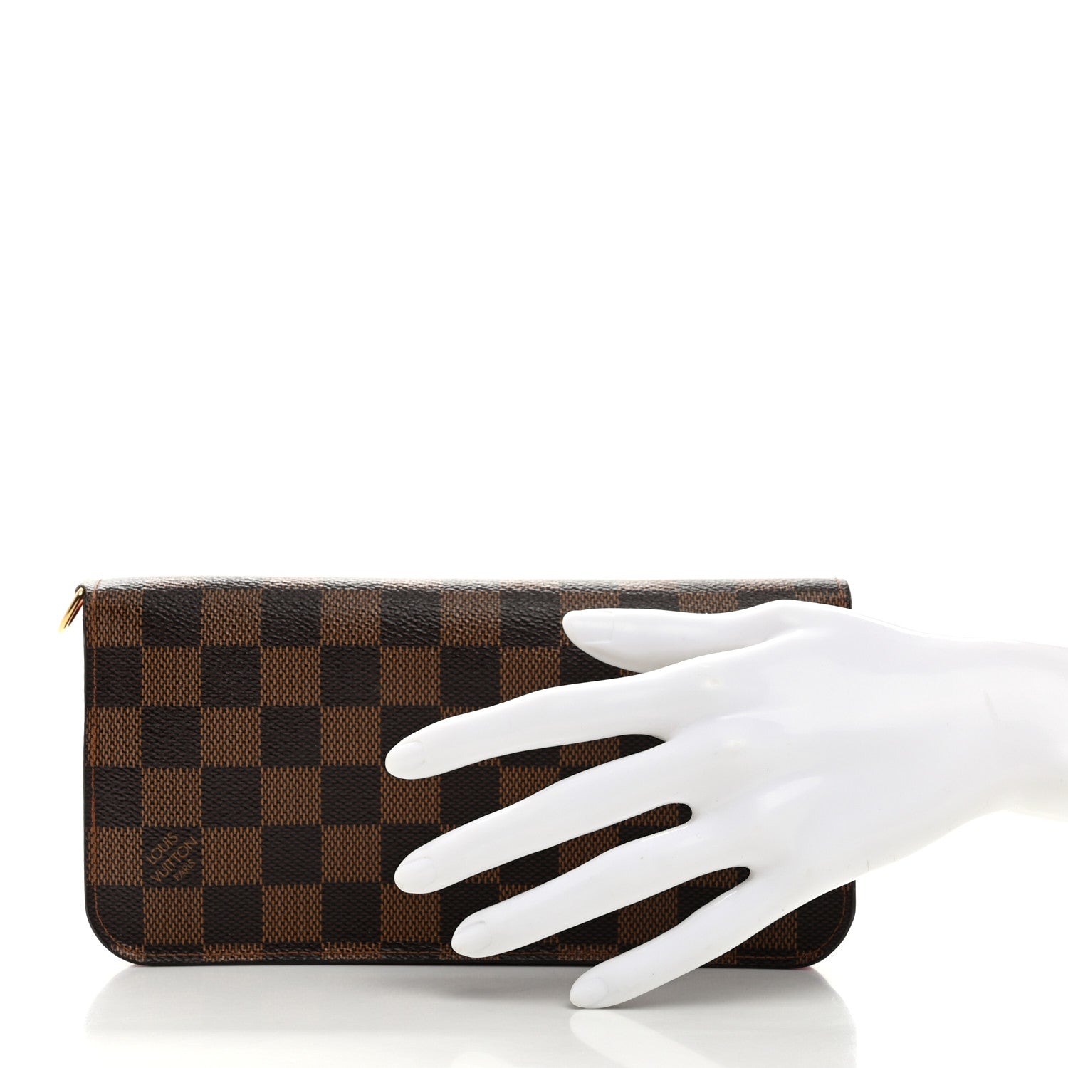 Louis Vuitton Damier Ebene Insolite Wallet Red 2 of 7