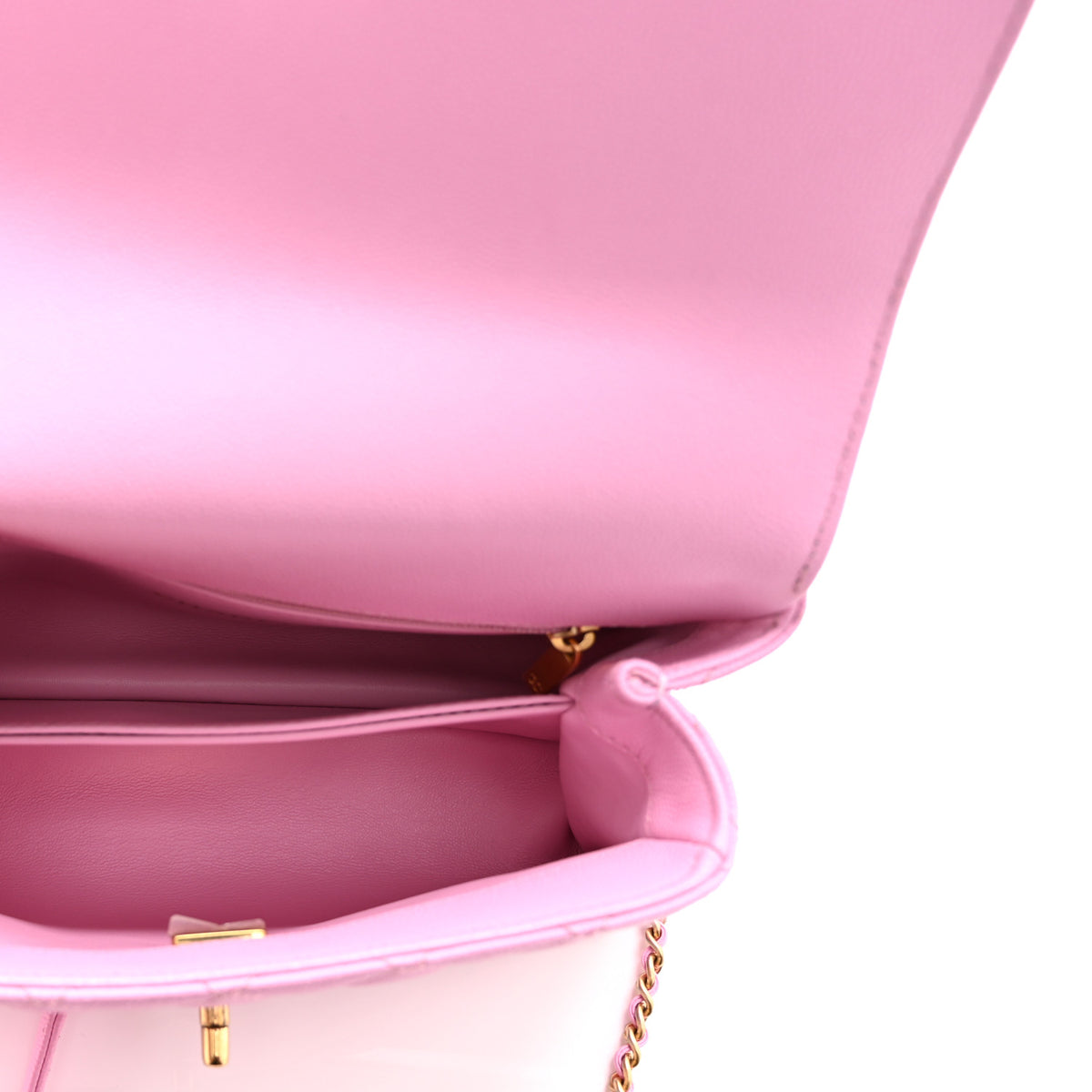 Caviar Quilted Mini Coco Chain Handle Flap Pink