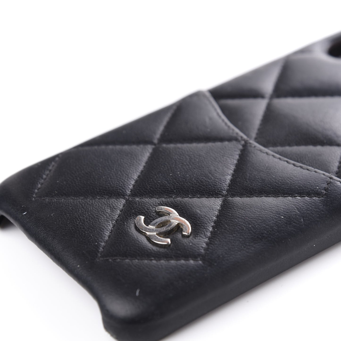 Lambskin Quilted iPhone XS Max Coco Tech Case Black