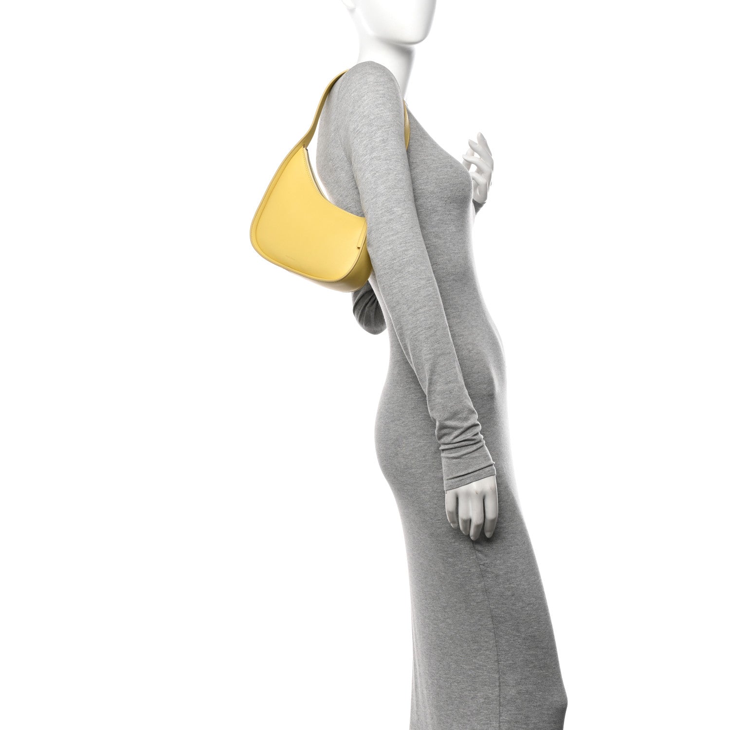 The Row Smooth Calfskin Half Moon Shoulder Bag Yellow 2 of 10