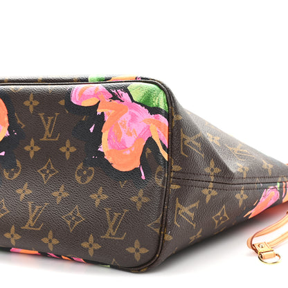 Louis Vuitton Monogram Roses Neverfull MM 10 of 10