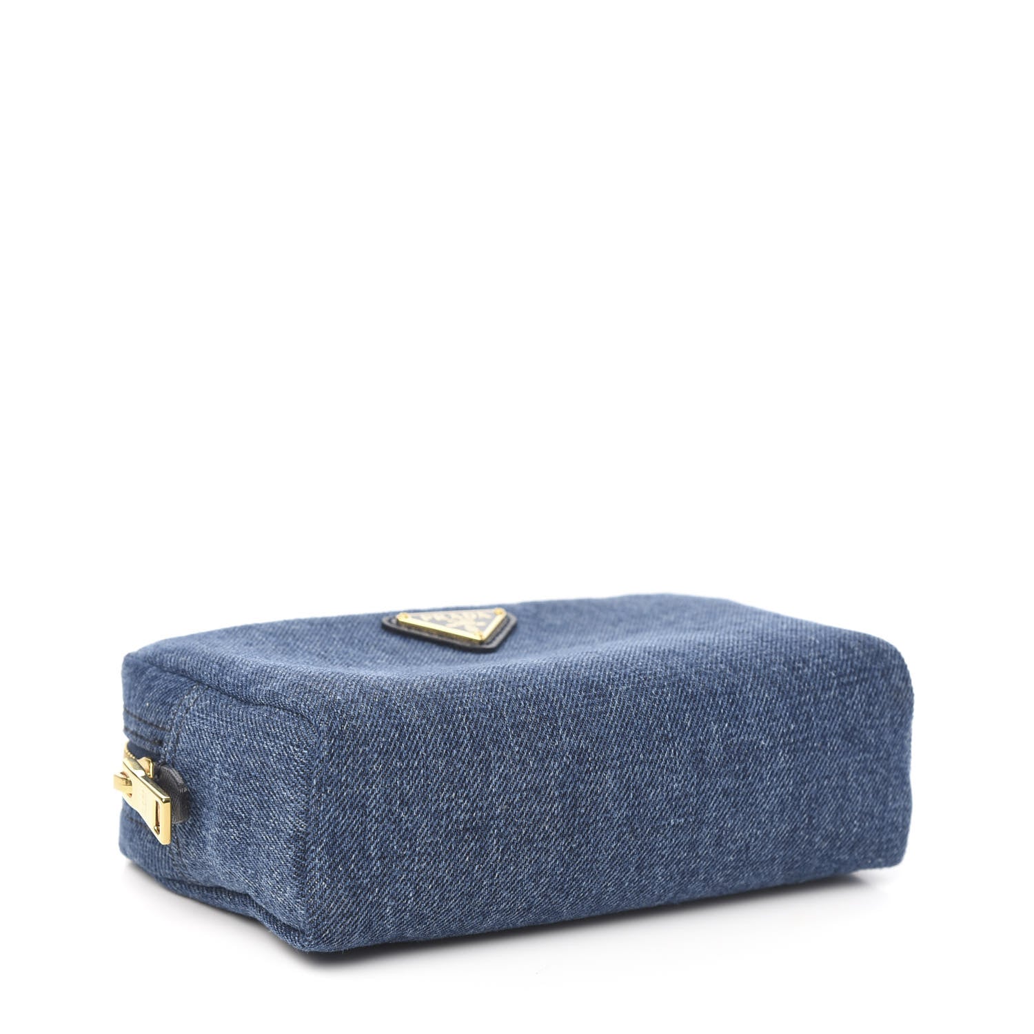 バッグ PRADA Blue Denim Pouch Bag Prada Denim Cosmetic Pouch Bleu 586183 – FASHIONPHILE