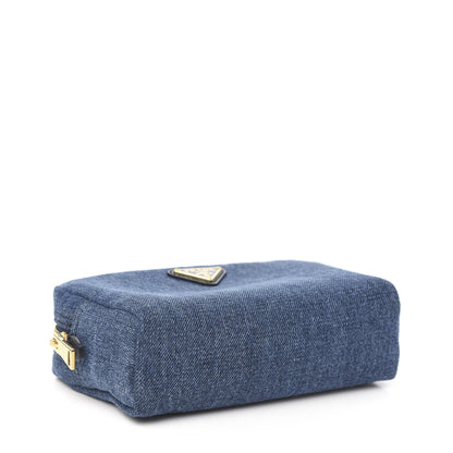 Prada Denim Cosmetic Pouch Bleu 3 of 6