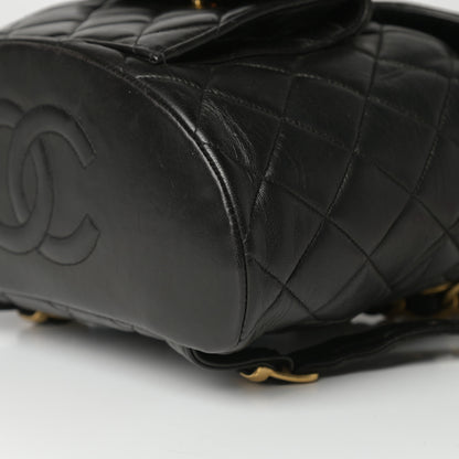 Chanel Lambskin Quilted Backpack Black 11 of 18