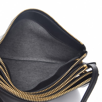 Celine Lambskin Small Trio Crossbody Bag Black 6 of 10