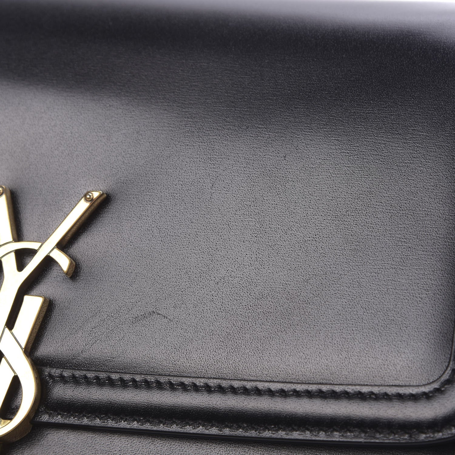 Saint Laurent Box Calfskin Monogram Medium Solferino Satchel Black 11 of 11