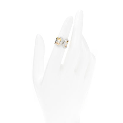 Cartier 18K Pink Yellow White Gold Diamond 13mm C De Cartier Ring 49 4.75 2 of 6