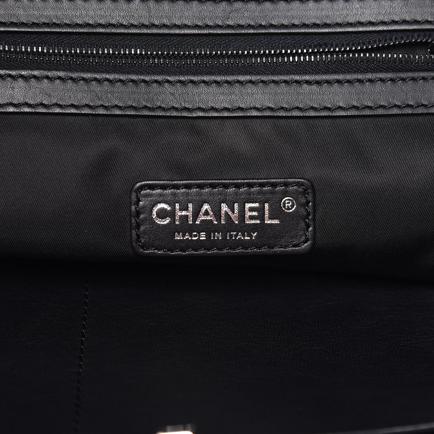 Wool Calfskin Sport North South Tote Black